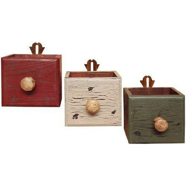 Stacking Boxes Primitive, Country Rustic Wood Boxes