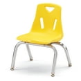 thumbnail image 1 of Stacking Chair with Chrome-Plated Legs - 10" Ht - Yellow, 1 of 7