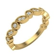 thumbnail image 1 of Stacking Circle and Marquee Designer Milgrain Round Diamond Wedding Band 0.21 CTW 14K Gold, 1 of 6