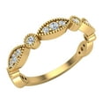 thumbnail image 1 of Stacking Circle and Marquee Designer Milgrain Round Diamond Wedding Band 0.28 CTW 14K Gold, 1 of 6
