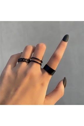 Stacking Combination Knuckle Ring Set - Alloy Geometric & U-Shaped Rings, Electroplated, Unisex (Set of 4/6/8/10)