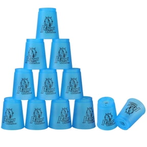 Stacking Cups Stack Speed Training Game Toys for Boys Girls Kids Students Teenagers Blue Plastic DEWEL