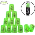 thumbnail image 1 of Stacking Cups Stack Speed Training Game Toys for Boys Girls Kids Toddlers Green Plastic DEWEL ?, 1 of 9
