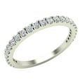 thumbnail image 1 of Stacking French Pave Set Diamond Wedding Band 0.38 CTW 18k White Gold (G,VS), 1 of 6