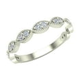 thumbnail image 1 of Stacking Infinity Style Round Cut Milgrain Diamond Wedding or Anniversary Band 0.27 CTW 14K White Gold, 1 of 6