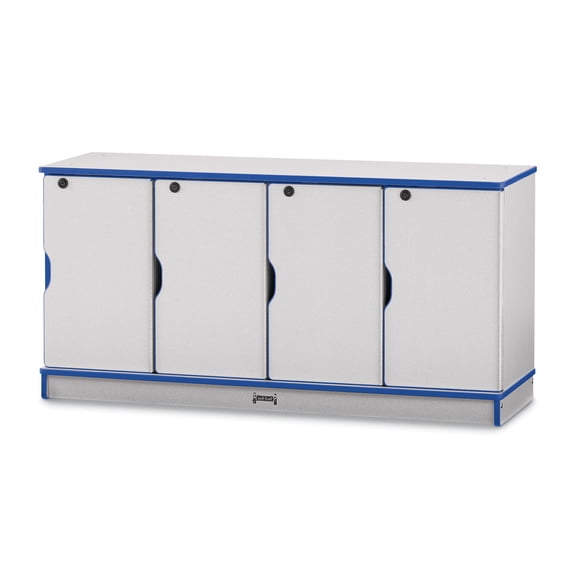 Stacking Lockable Lockers - Single Stack - Blue