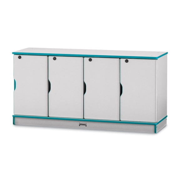 Stacking Lockable Lockers -  Single Stack - Teal