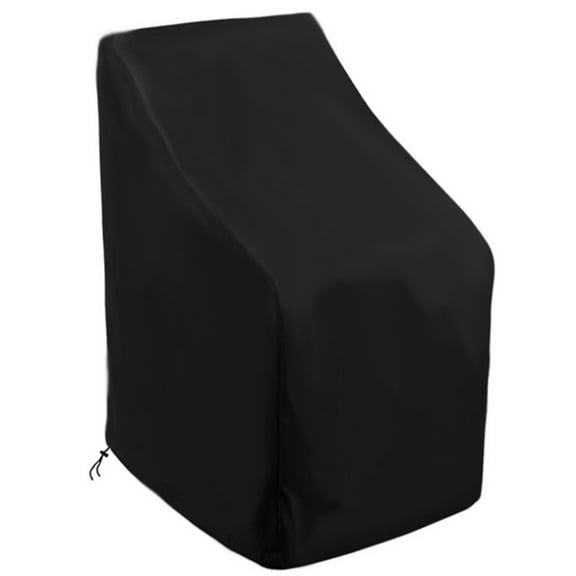Stacking Outdoor Chair Cover Waterproof,Outdoor Patio Furniture Covers Stacked Chairs 210D Oxford Fabric, Lounge Chair Covers Outdoor Stack Chairs for All Weather Protection, Black, 25"L x 25"W x 47”
