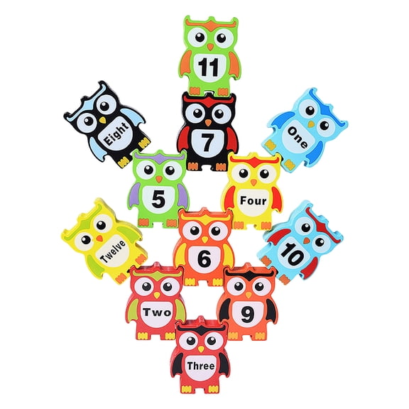 Stacking Owls Wood Balancing Acrobat Set | Kid-Powered Learning | STEM Toy Early Childhood Development Years and Up