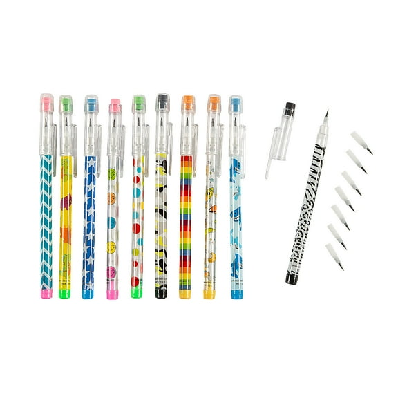 Stacking Point Pencil Assortment - Stationery - 50 Pieces