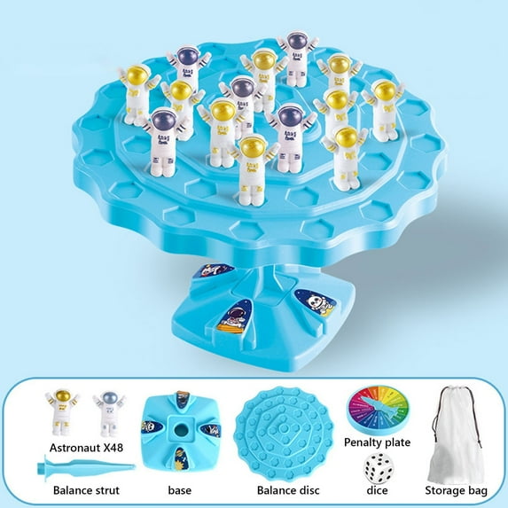 Astronaut Stacking Balance Puzzle Toy, Math Learning STEM Game, Educational Counting Toy For Kids, Fine Motor Skills Development, Parent-Child Interaction