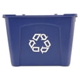 thumbnail image 1 of Stacking Recycle Bin, 14 gal, Polyethylene, Blue | Bundle of 2, 1 of 3