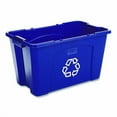 thumbnail image 1 of Stacking Recycle Bin, 18 gal, Polyethylene, Blue | Bundle of 2, 1 of 4