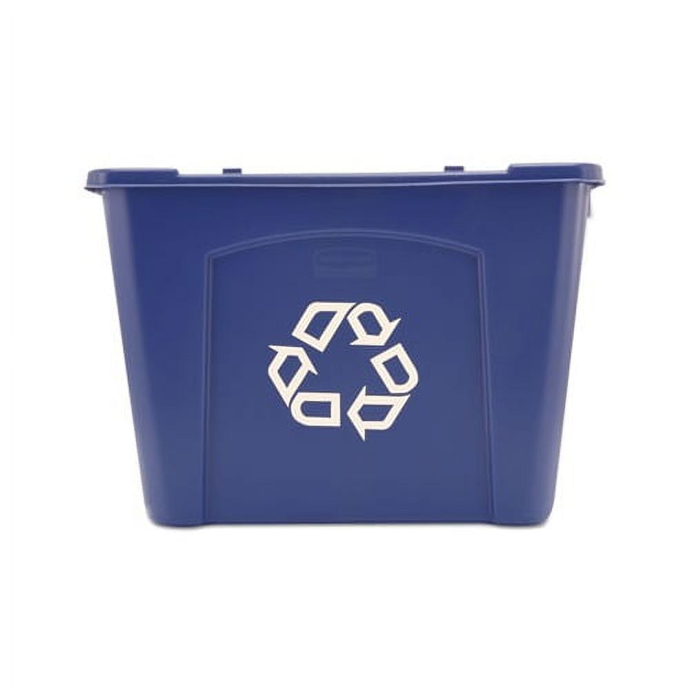 Blue 14 Gallon Stackable Plastic Recycling Bin
