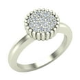 thumbnail image 1 of Stacking Rings Bands Diamond Cluster Ring 0.21 Carat Total Weight 14K White Gold, 1 of 5