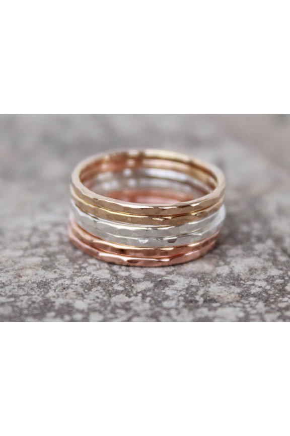 Stacking Rings - Modern Minimalist Layering Rings | Adjustable Spacer Bands for Mix and Match Jewelry