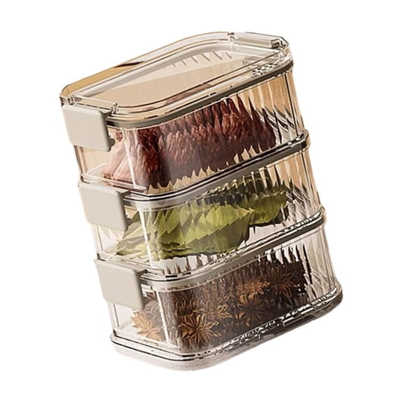 Stacking Spices Container Leakproof Kitchen Storage Box For Dry Ingredients Space Efficient Seasoning Organization Tool
