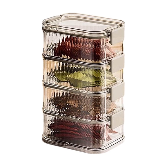 Stacking Spices Container Leakproof Kitchen Storage Box For Dry Ingredients Space Efficient Seasoning Organization Tool