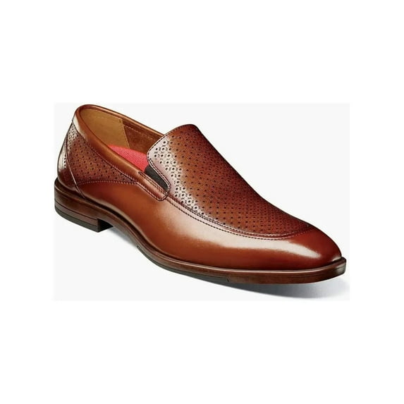 Stacy Adams Aiden Moc Toe Slip On Shoes Cognac 25655-221