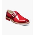 thumbnail image 1 of Stacy Adams Bartram Plain Toe Monk Strap Patent Shoes Red 25724-600, 1 of 7
