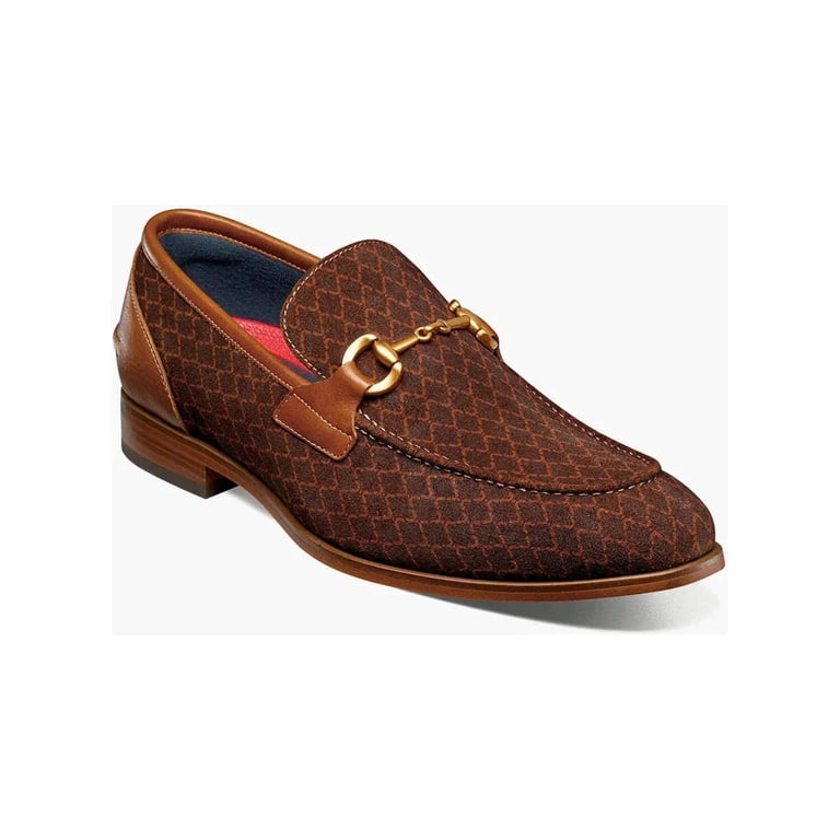 Stacy Adams Brinkley Moc Toe Bit Slip-On Dress Shoes Tan  display picture 1