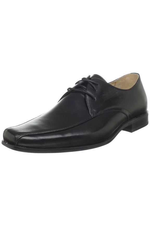 Bryson Mens Black Leather Oxfords Shoes 24691, Black - Size 7.5M US