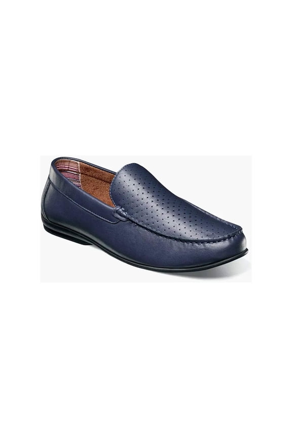 Conroy Moc Toe Perf Slip-On Casual Shoes Navy 25702-410