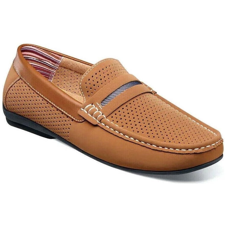 Stacy Adams Men\'s shoes loafers Corby TAN Size 13 NEW Stacy Adams Corby Saddle Slip On Walking Shoes Tan 25513-240  main image 3