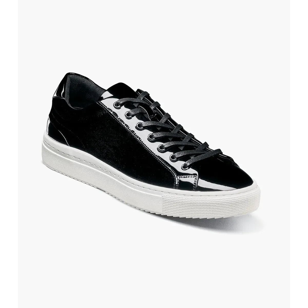 Essential Patent Stacy Adams Dante Lace To Toe Sneaker Patent Leather Black 25806-001 ...