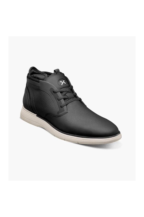 Eastmont Plain Toe Elastic Lace Chukka Boot Black 25748-001