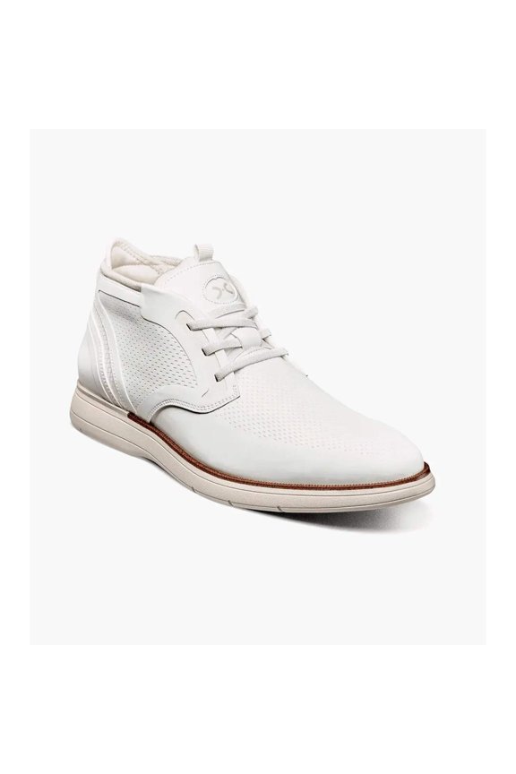 Eastmont Plain Toe Elastic Lace Chukka Boot White 25748-100