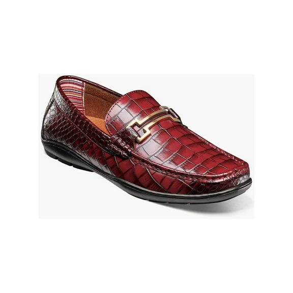Stacy Adams Mens Embrey Moc Toe Bit Slip On Print Loafers Casual Shoes