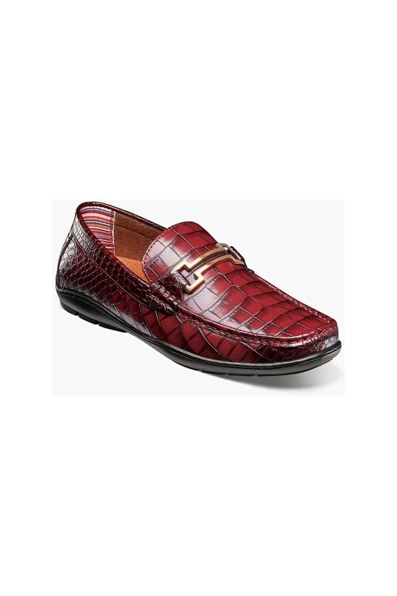 Embrey Moc Toe Bit Slip-On Dress Shoes Wine 25703-609