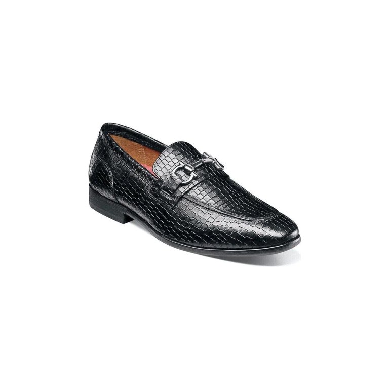 Stacy Adams Feronte Moc Toe Bit Slip On Croco Print Leather  display picture 2
