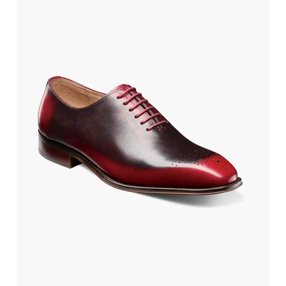 Stacy Adams Hallquist Plain Toe Oxford Shoes Leather Red 25742-600