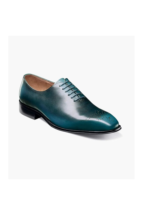 Hallquist Plain Toe Oxford Shoes Leather Turquoise 25742-440