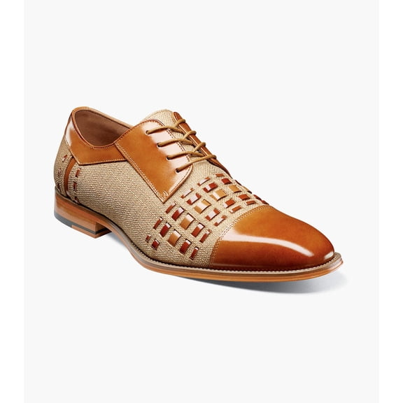 Stacy Adams Halstead Cap Toe Oxford Shoes Two Tone Tan Multi 25765-238