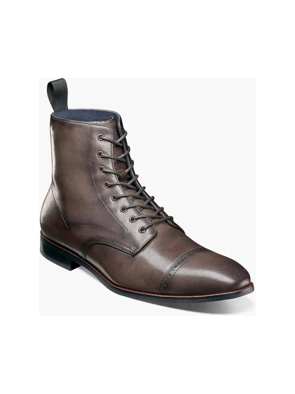 Henry Cap Toe Lace Up Boot Leather Gray 25718-020