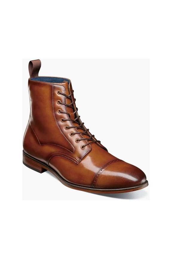 Henry Cap Toe Lace Up Boot Leather Tan 25718-240