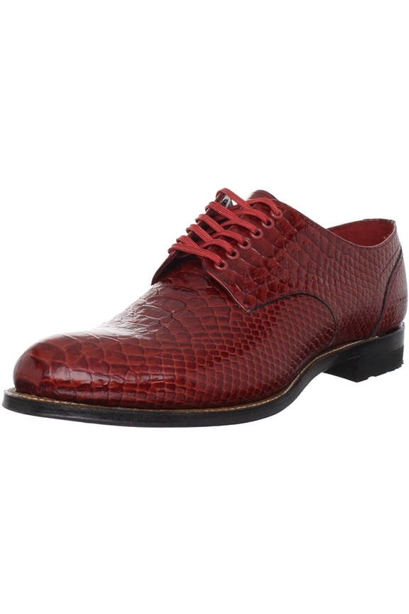 Stacy Adams Madison Anaconda Print Leather Shoes Red 00055-600