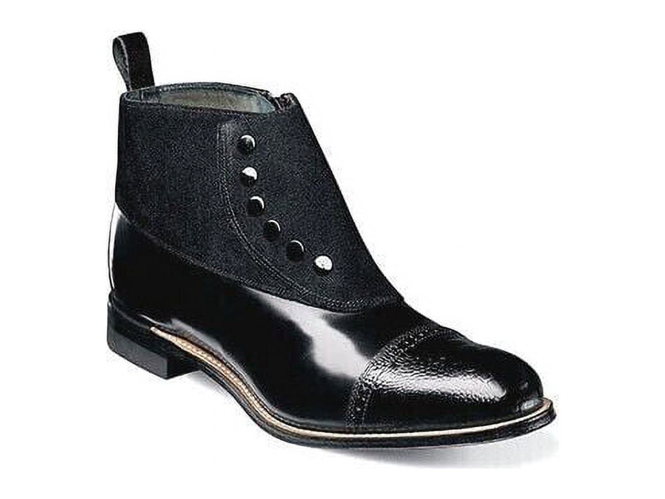 Stacy Adams - Madison Spectator Spat Cap Toe Demi Boot - Black - 00109-001