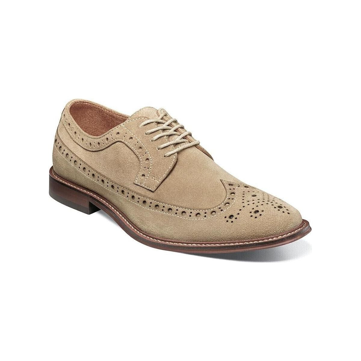 Stacy Adams Men's Marligan Wingtip Oxford – Perfed Suede Leather Dress Shoes | Classic Style With Arch Support