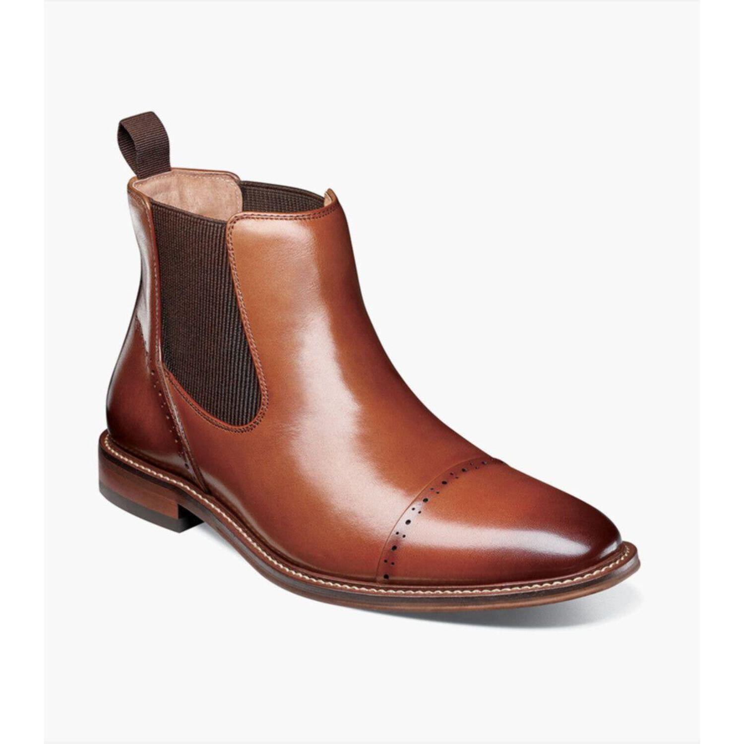 Stacy Adams Maury Cap Toe Chelsea  Mens Chocolate Dress Boots 25492-221 Size 8 STACY ADAMS Mens Brown Arch Support Removable Insole Maury  main image 3