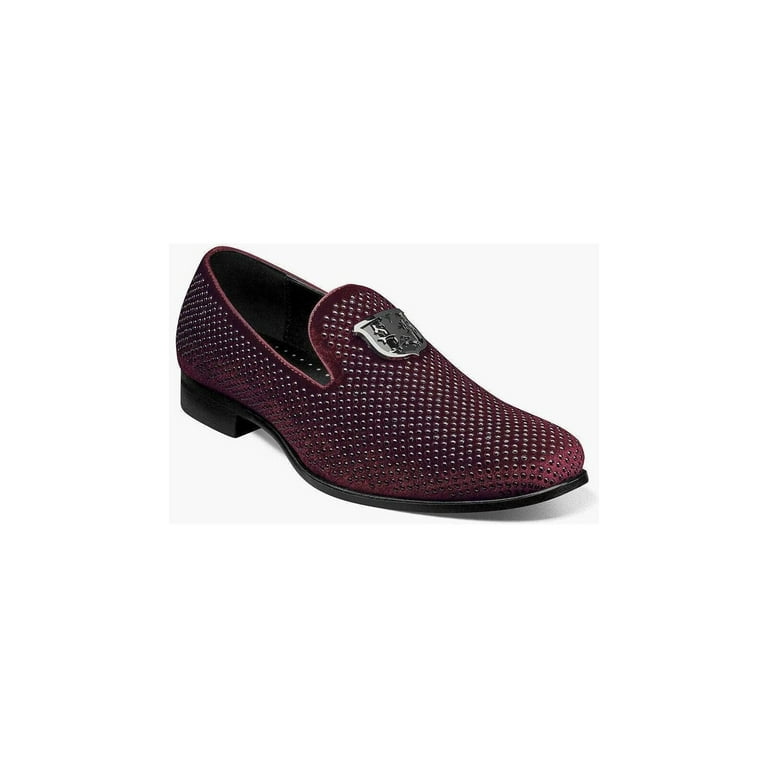 Stacy Adams Men Shoes Swagger Studded Slip On Satin Burgundy 25228 601 Walmart
