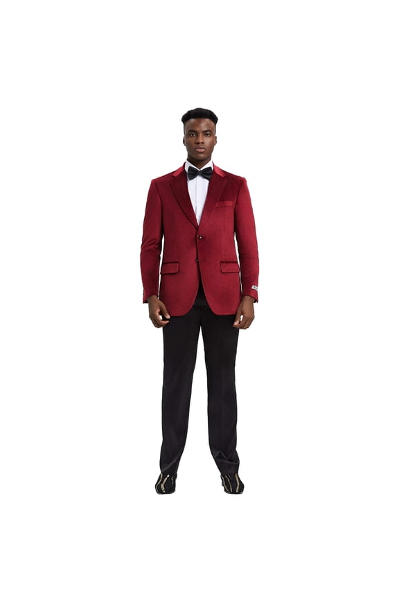 Stacy Adams Men's Hybrid-fit Velvet Jacket W/ Notch Lapel