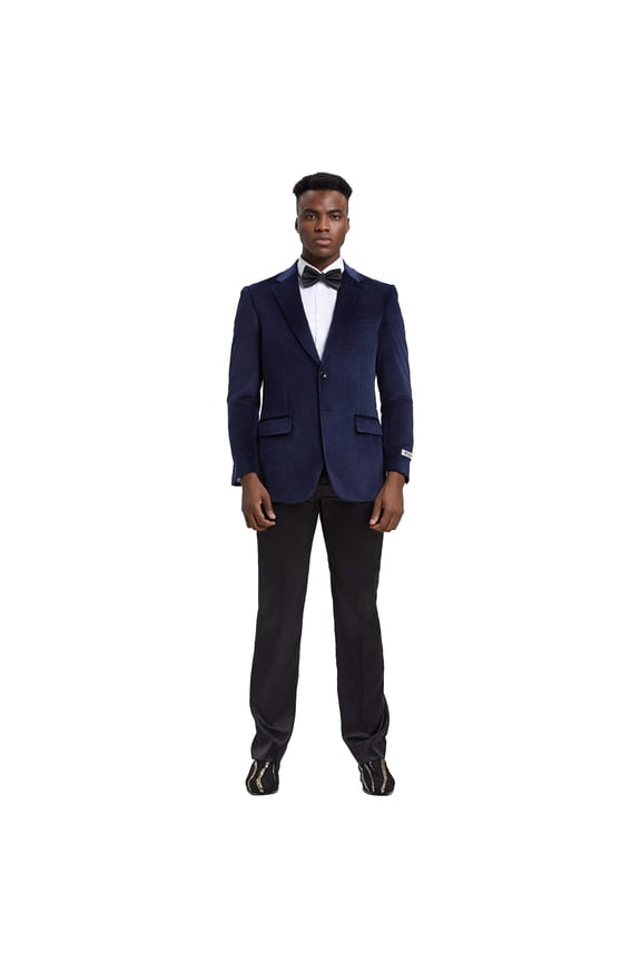 Stacy Adams Men's Hybrid-fit Velvet Jacket W/ Notch Lapel