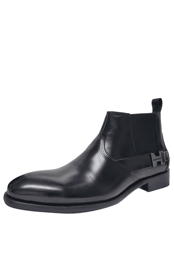 Men's Joffrey Chelsea Leather Boots Black 7 M