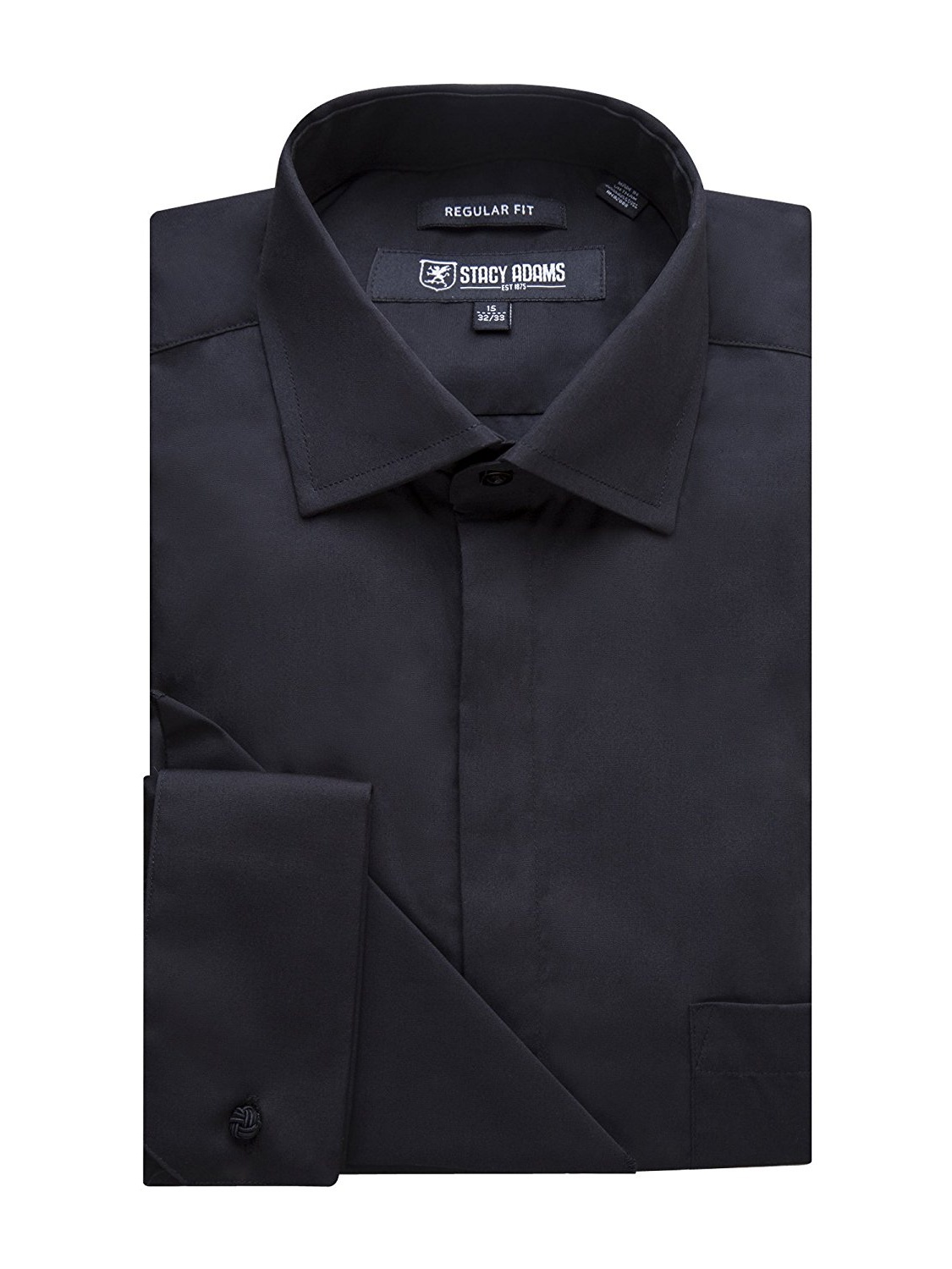 stacy adams french cuff dress shirts Stacy Adams Men's Long Sleeve Regular Fit French Cuff Dress Shirt