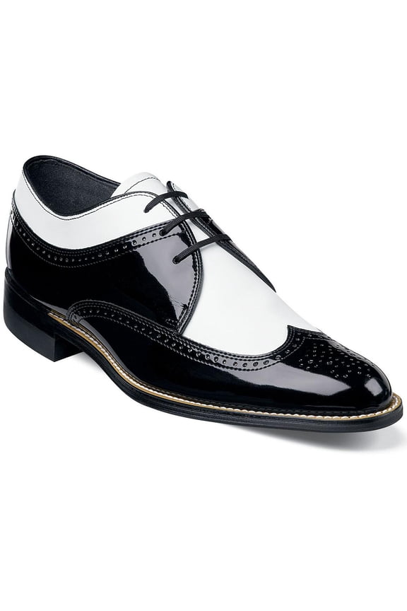 Mens Dayton Patent Leather Wing-Tip Oxfords