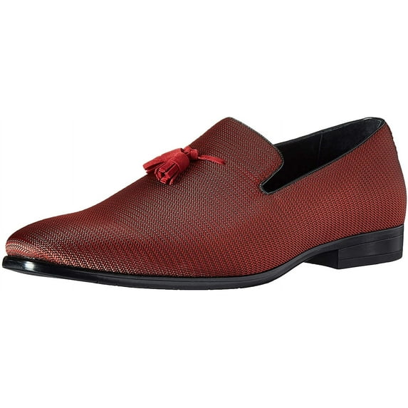 Stacy Adams Mens Tazewell Tassel Slip-On Loafer Brick 8.5